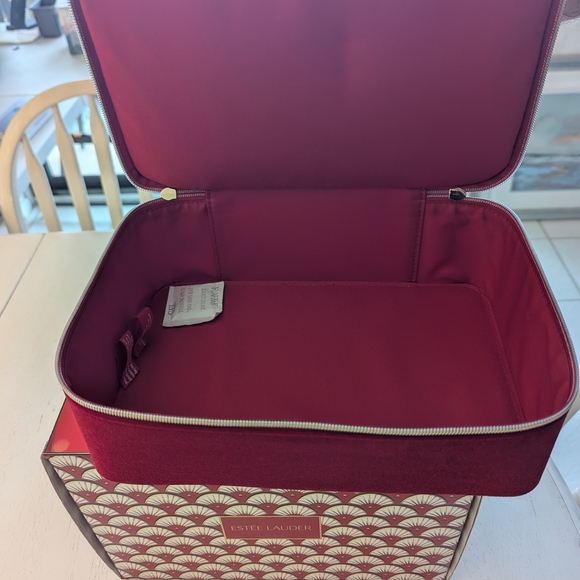 Estee Lauder Red Cosmetic Train Case - *Case Only No Products - Picture 5 of 7